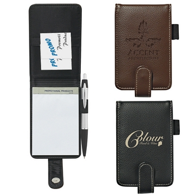 Customized Pebble Grain Flip Open Jotter Pad Promotional Jotter Pads: Customized Pebble Grain Flip Open Jotter Pad