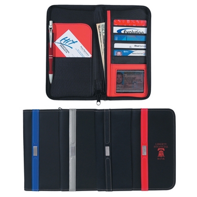 Customized Contemporary Travel Wallet with Zipper Promotional Travel Wallets: Customized Contemporary Travel Wallet with Zipper
