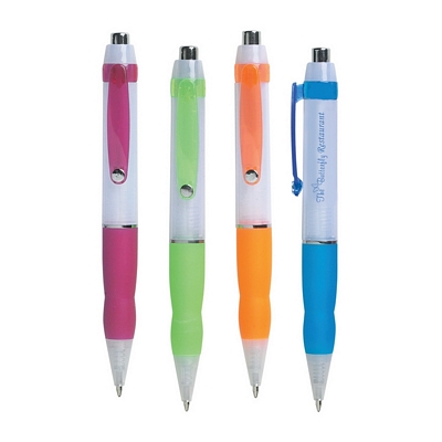 Customized Gala Plunger Action Retractable Pen Promotional Plastic Pens: Customized Gala Plunger Action Retractable Pen