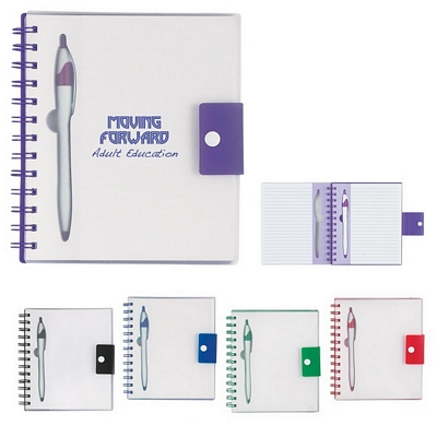 Customized Spiral Notebook With Dart Pen Promotional Notebooks: Customized Spiral Notebook With Dart Pen