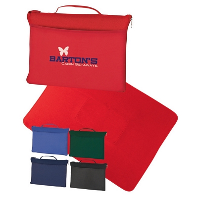 Promotional Blankets: Customized Fleece Travel Blanket