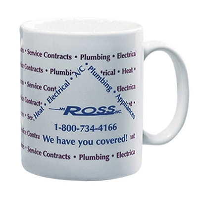 Promotional Ceramic Mugs: Customized 11 oz White Ceramic Mug