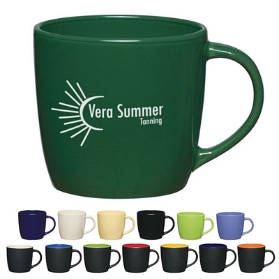 Promotional Ceramic Mugs: Customized 12 oz Cafe Coffee Mug