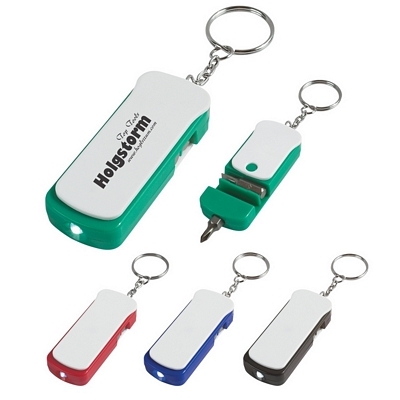 Promotional Tool Key Chains: Customized 2-in-1 Tool Kit Key Tag