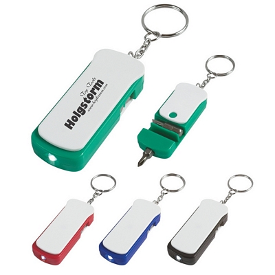 Customized 2-in-1 Tool Kit Key Tag Promotional Tool Key Chains: Customized 2-in-1 Tool Kit Key Tag