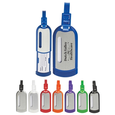 Customized Luggage Tag with Silver Plate Promotional Luggage Tags: Customized Luggage Tag with Silver Plate