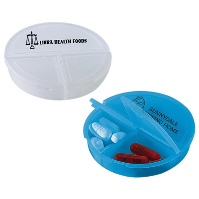 Promotional Pill Cutters: Customized 3 Compartment Pill Holder