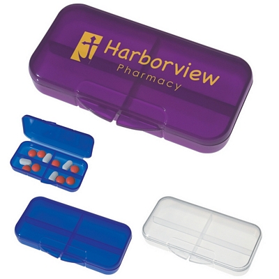Customized Rectangular Shape Pill Holder Promotional Pill Holders: Customized Rectangular Shape Pill Holder