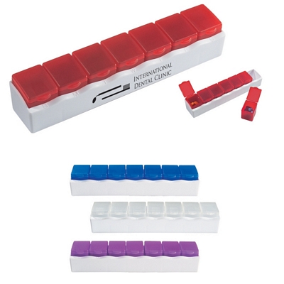 Customized 7-Section Pill Holder Promotional Pill Holders: Customized 7-Section Pill Holder