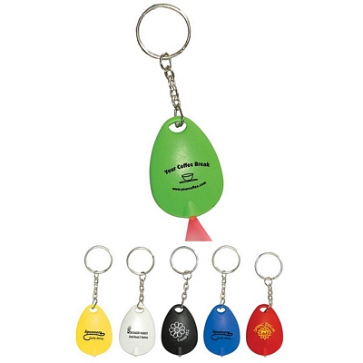 Customized Tear Drop Mini Light Key Tag Promotional Key Chains: Customized Tear Drop Mini Light Key Tag