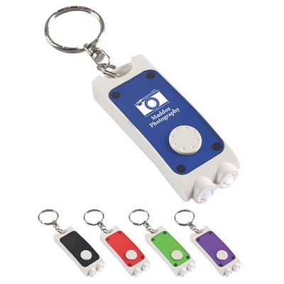 Promotional Key Chains: Customized Rectangular Dual LED Key Chain