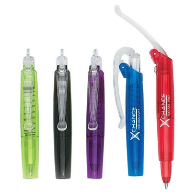 Customized The Shorty Pen with Flip Clip Promotional Unique Pens: Customized The Shorty Pen with Flip Clip