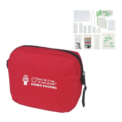 Promotional First Aid Kits: Customized First Aid Kit Red Pouch