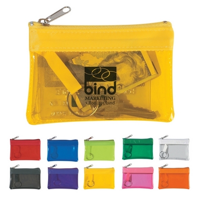 Customized Translucent Zippered Coin Pouch Promotional Coin Pouches: Customized Translucent Zippered Coin Pouch