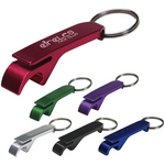 Promotional Bottle Openers: Customized Aluminum Bottle-Can Opener Key Ring