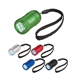 Promotional LED Flashlights: Customized Aluminum Small Stubby Led Flashlight With Strap