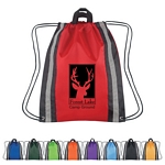 Promotional Drawstring Bags: Customized Large Reflective Hit Sports Drawstring Backpack