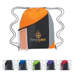Promotional Drawstring Bags: Customized Tri-Color Sports Drawstring Backpack