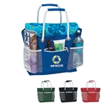 Promotional Tote Bags: Customized Rope-a-Tote Nylon Beach Tote Bag with Pockets