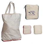 Promotional Tote Bags: Customized Foldable Cotton Tote Bag with Zipper