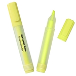 Promotional Highlighters: Customized Rectangular Highlighter with Frosted Barrel & Yellow Chisel Tip