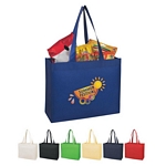 Promotional Shopping Tote Bags: Customized Matte Laminated Wide-Mouth Non-Woven Shopper Tote Bag