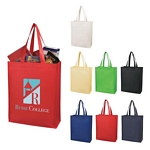 Promotional Shopping Tote Bags: Customized Matte Laminated Vertical Non-woven Shopper Tote Bag