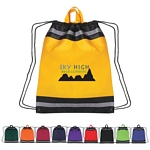 Promotional Drawstring Bags: Customized Non-Woven Reflective Sports Drawstring Backpack