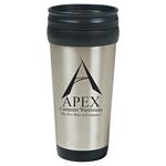Promotional Travel Mugs: Customized 16 oz. Stainless Steel Tumbler with Slide Action Lid