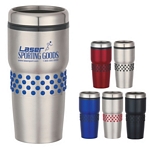 Promotional Tumblers: Customized 16 oz Stainless Steel Tumbler with Dotted Grip