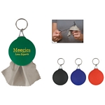 Promotional Sunglass Cleaners: Customized Rubber Key Chain with Microfiber Cleaning Cloth