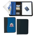 Promotional Padfolios: Customized Large Microfiber Portfolio with Embossed PVC Trim