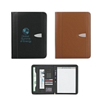 Promotional Padfolios: Customized Eclipse Bonded Leather 8-1-2 X 11 Zippered Portfolio with Calculator