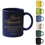 Promotional Ceramic Mugs: Customized 11 oz. Colored Stoneware Mug with C-Handle