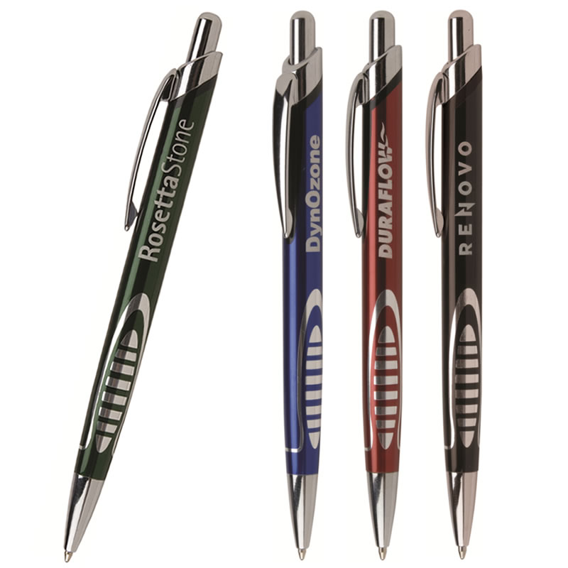 Promotional Caribuko Laser Engraved Pen Customized Metal Retractable