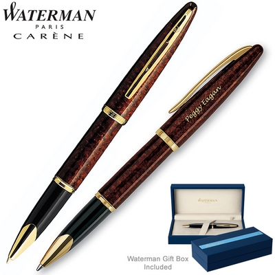 Customized Waterman Carene Marine Amber Roller Ball Pen