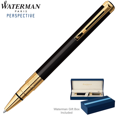 Promotional Waterman Perspective Black GT Ballpoint Pen Customized Waterman Perspective Black GT Ballpoint Pen