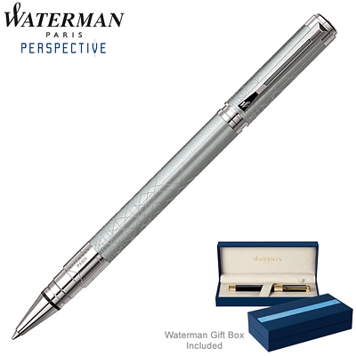 Promotional Waterman Perspective Silver CT Roller Ball Pen Customized Waterman Perspective Silver CT Roller Ball Pen
