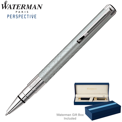 Promotional Waterman Perspective Silver CT Ballpoint Pen Customized Waterman Perspective Silver CT Ballpoint Pen