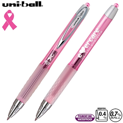 Customized Uni-ball 207 Pink Ribbon Awareness Gel Pen