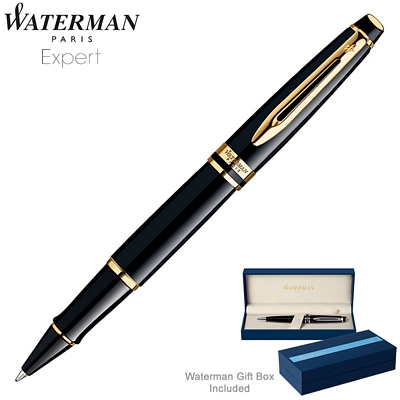 Customized Waterman Expert Black GT Roller Ball Pen
