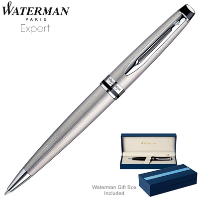 Customized Waterman Expert Stainless CT Ballpoint Pen