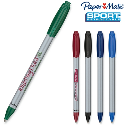Customized Paper Mate Sport Retractable Silver Pen