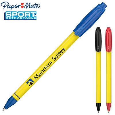 Customized Paper Mate Sport Retractable Yellow Pen