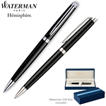 Customized Waterman Hemisphere Black CT Ballpoint Pen