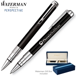 Customized Waterman Perspective Black CT Ballpoint Pen