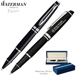 Customized Waterman Expert Matte Black CT Roller Ball Pen