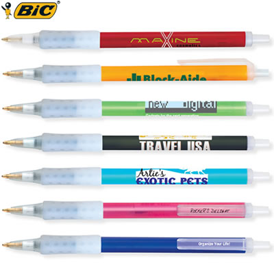 Customized Pens: BIC Clic Stic Ice with Rubber Grip