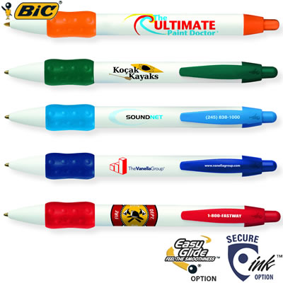Customized Pens: BIC WideBody with Color Rubber Grip Pen
