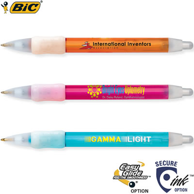 Customized Pens: BIC WideBody Ice with Rubber Grip